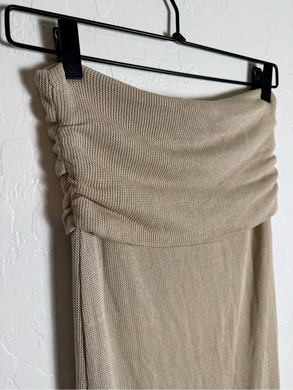 Outcast Clothing Rosalia Knit Maxi Skirt Oat Beige Small NWT